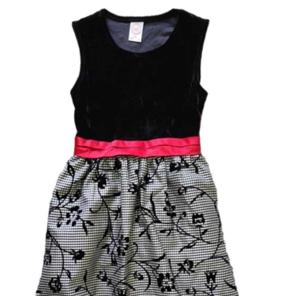 Wonder Nation Flocked Floral Holiday Dress || sz 10 EUC